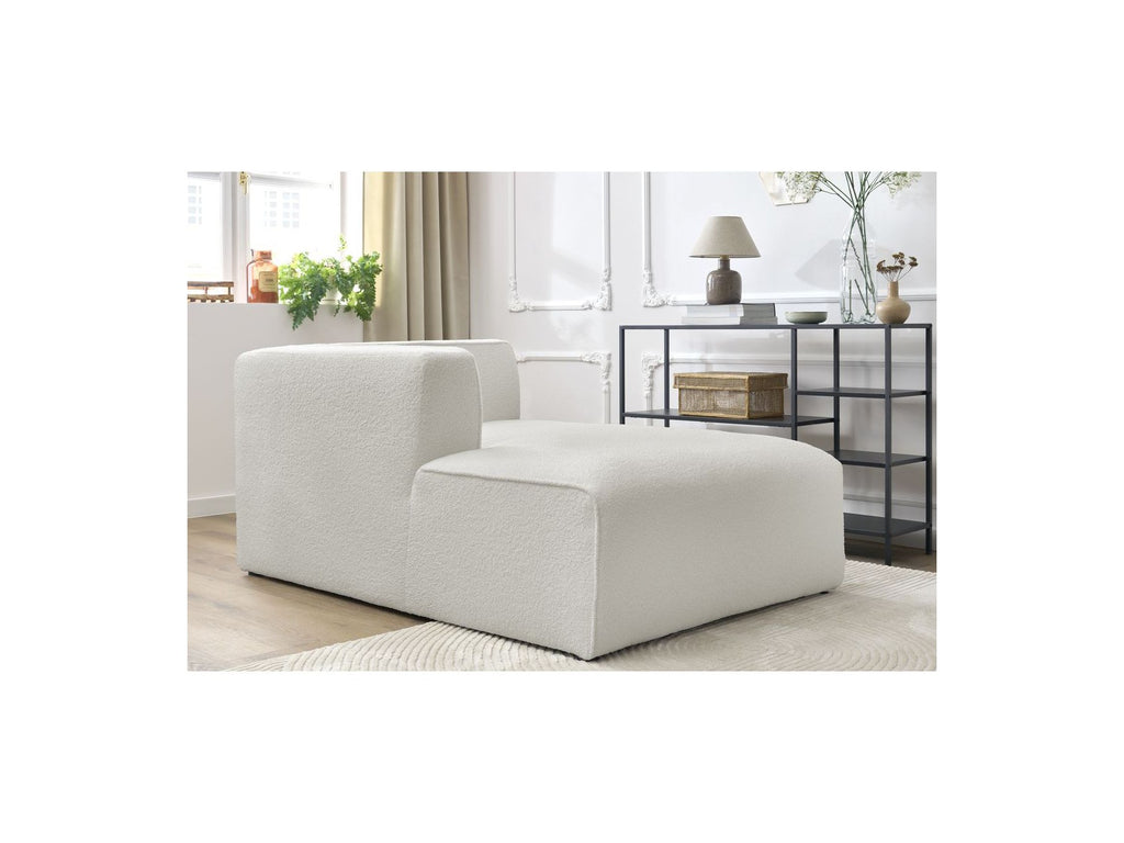 Chaise Longue for MEGEVE Modular Sofa - Bouclé Fabric - Left Corner