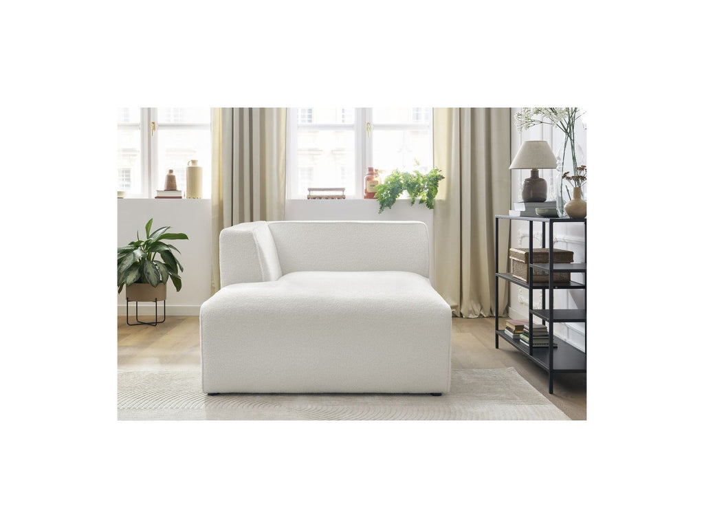 Chaise Longue for MEGEVE Modular Sofa - Bouclé Fabric - Left Corner