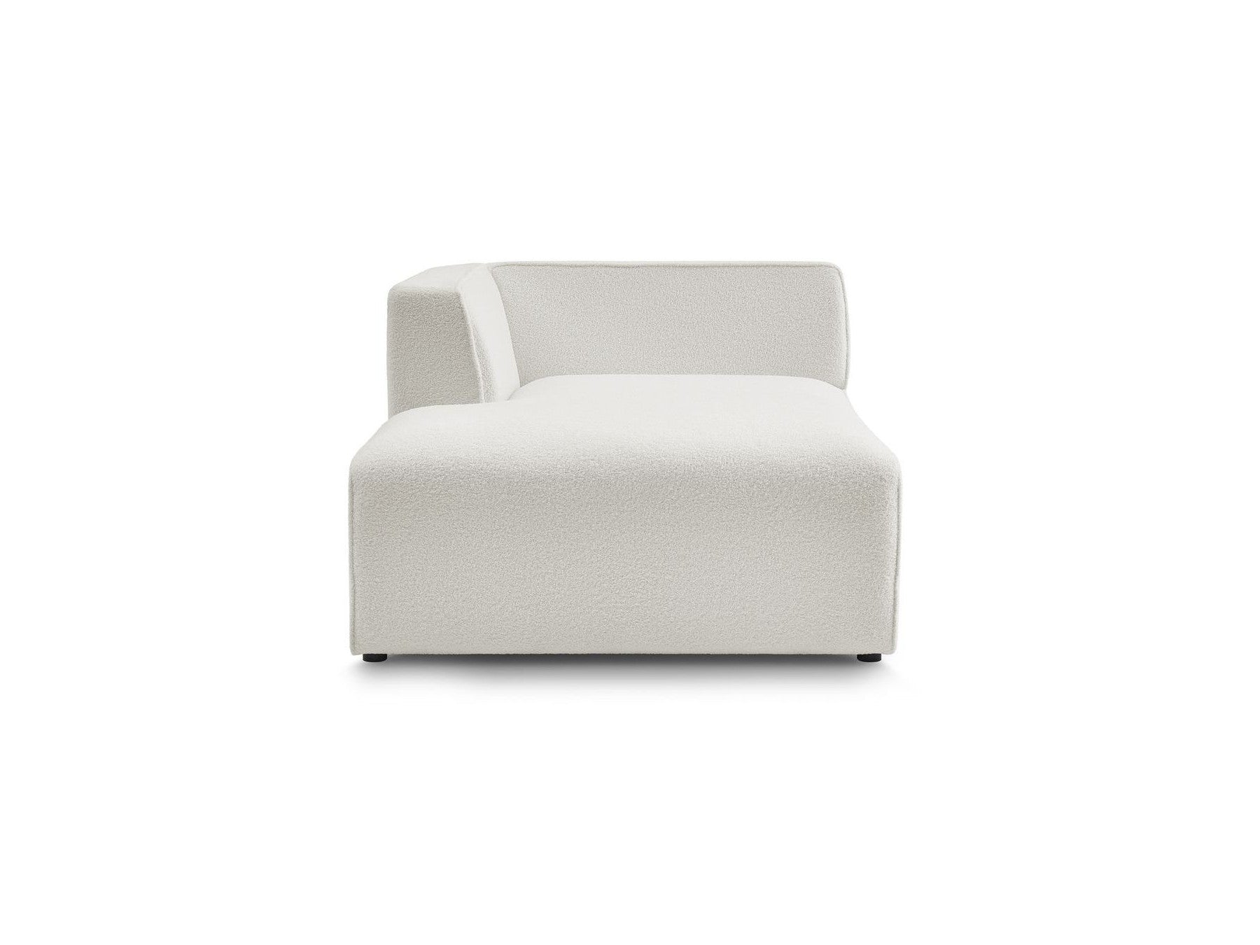 Chaise Longue for MEGEVE Modular Sofa - Bouclé Fabric - Left Corner