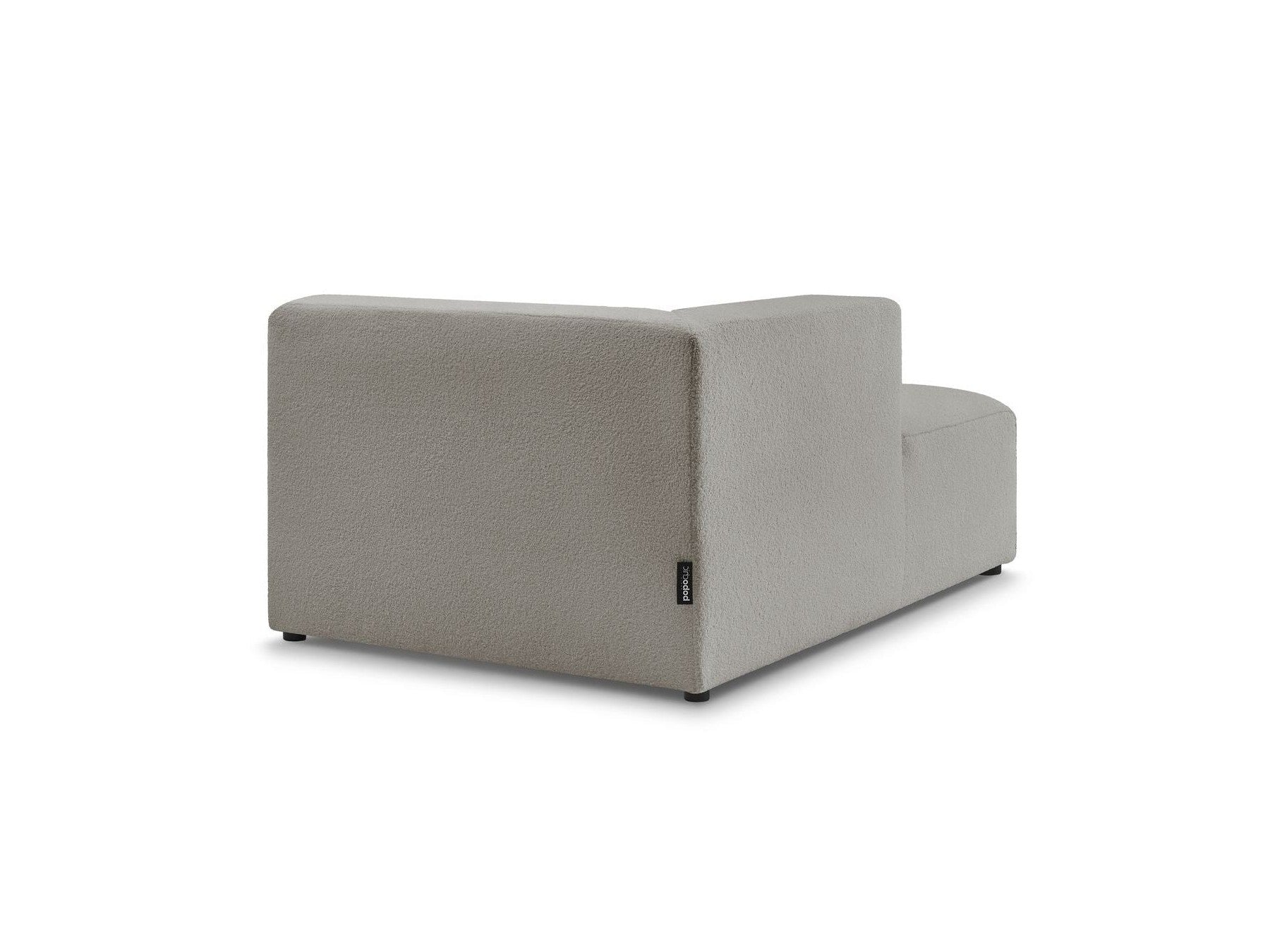 Chaise Longue for MEGEVE Modular Sofa - Bouclé Fabric - Left Corner