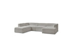 Fixed Panoramic Sofa - Megeve - Bouclé Fabric - Right-Hand Corner