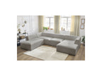 Fixed Panoramic Sofa - Megeve - Bouclé Fabric - Right-Hand Corner