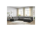 Fixed Panoramic Sofa - Megeve - Bouclé Fabric - Right-Hand Corner