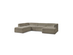 Fixed Panoramic Sofa - Megeve - Bouclé Fabric - Right-Hand Corner