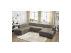 Fixed Panoramic Sofa - Megeve - Bouclé Fabric - Right-Hand Corner