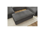 Fixed Panoramic Sofa - Megeve - With Pouffe - Bouclé Fabric - Left Corner