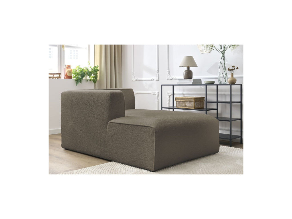 Chaise Longue for MEGEVE Modular Sofa - Bouclé Fabric - Left Corner