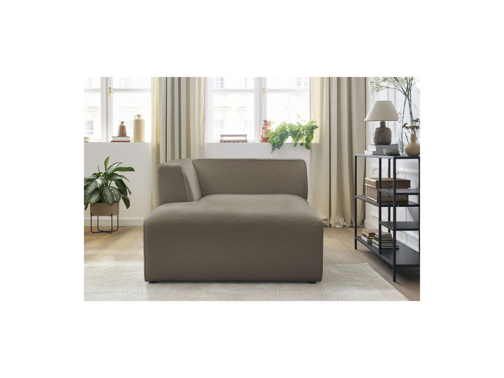 Chaise Longue for MEGEVE Modular Sofa - Bouclé Fabric - Left Corner