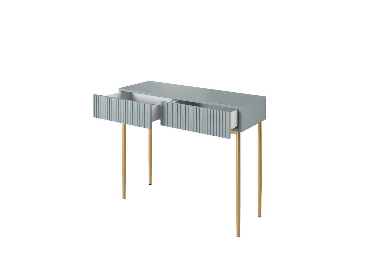 Kasha - 2-Drawer Console Table - Gold Legs