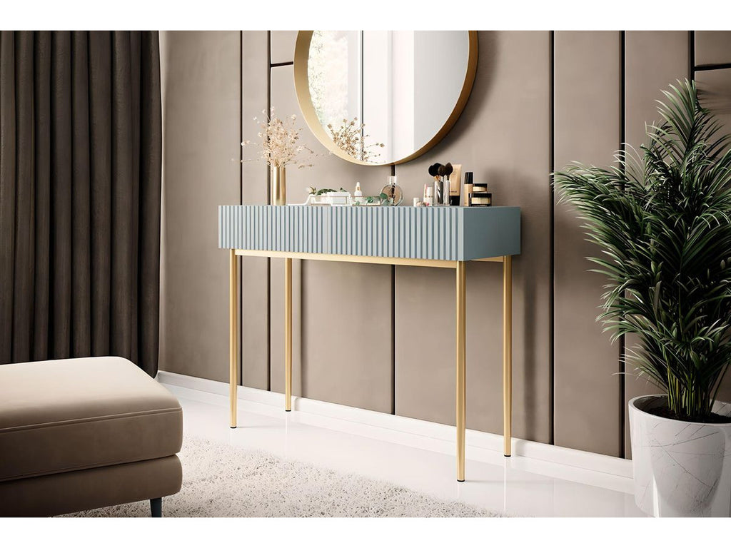Kasha - 2-Drawer Console Table - Gold Legs
