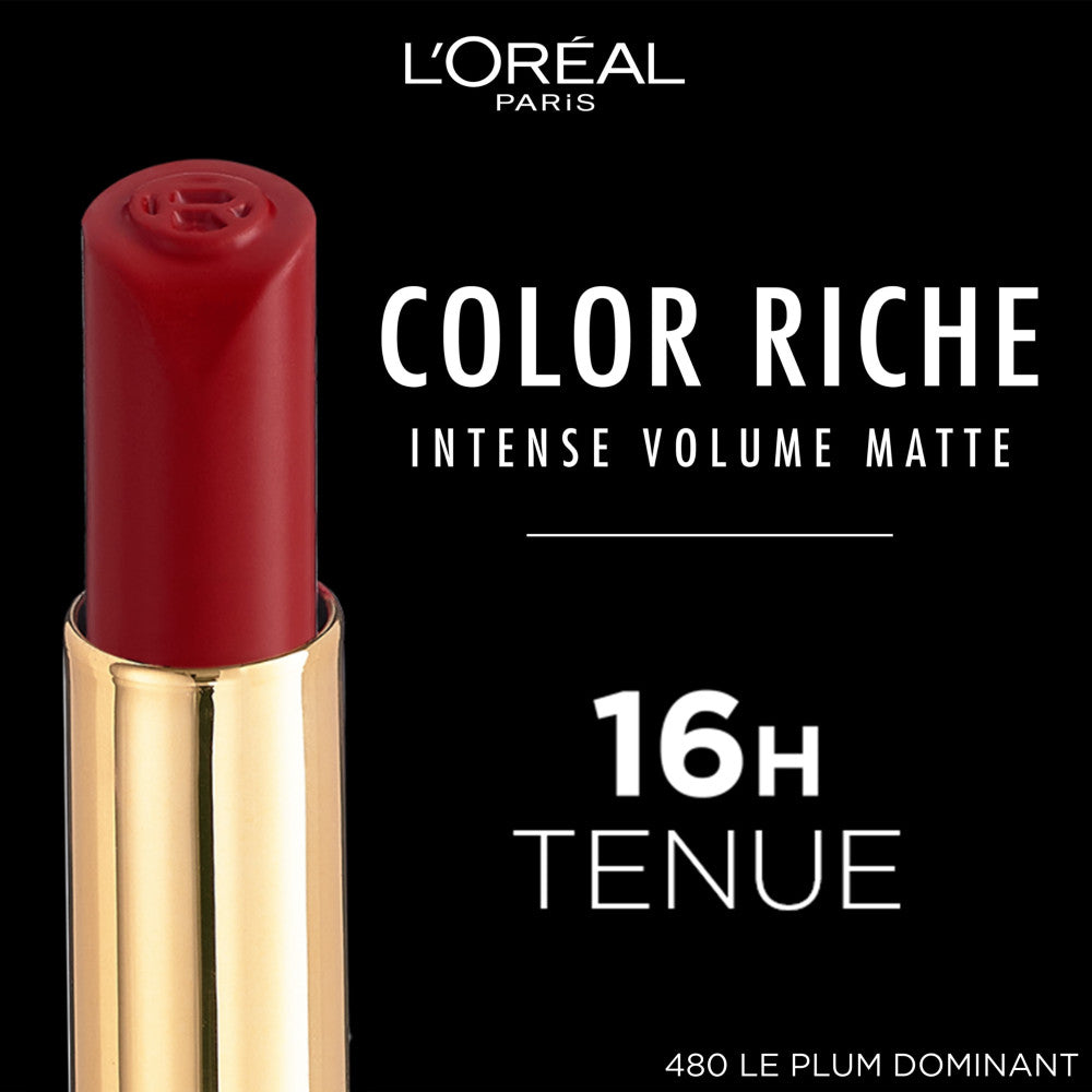 Lipstick Color Riche Intense Volume Matte 480 Le Plum Dominant