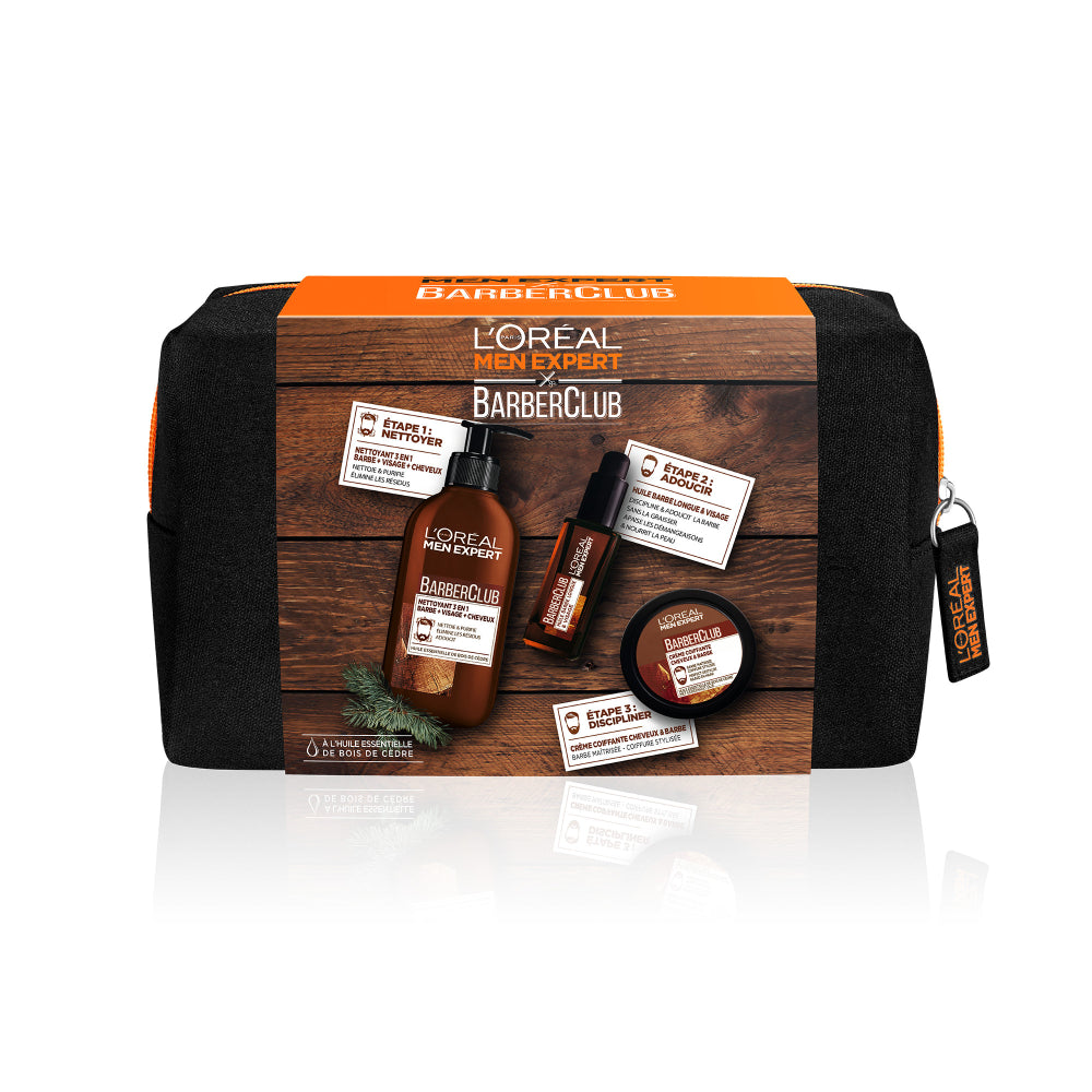 L'Oréal Men Expert Barber Club Routine Soin Barbe & Visage - 3 Produits