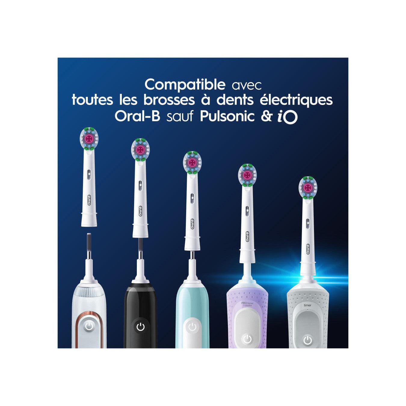 Oral-B Pro 3D White - 3 Brush Heads