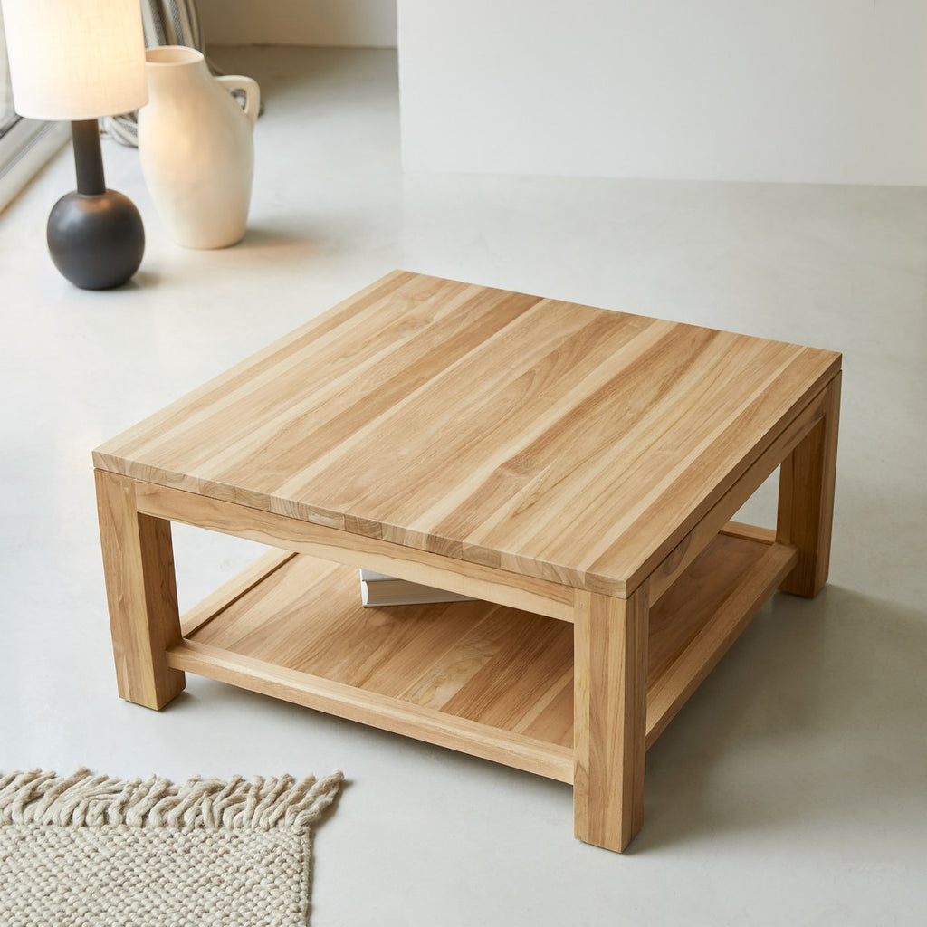 Eve – Quadratischer Couchtisch – Teak – Natur
