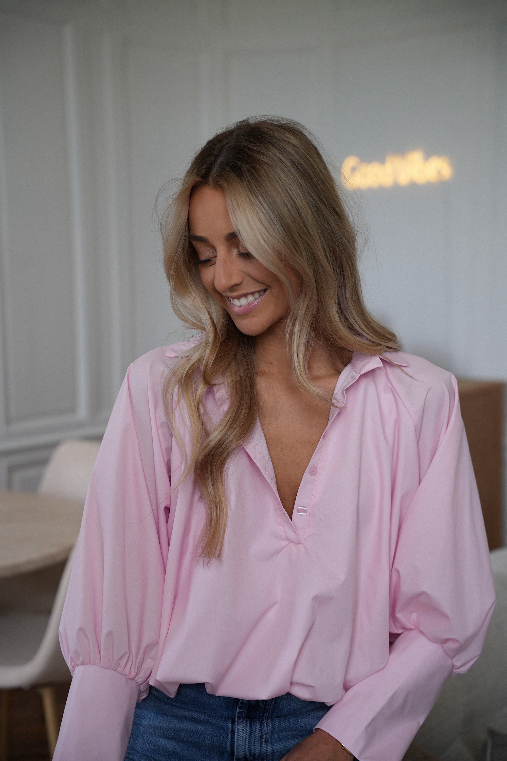 Alice Balloon Blouse - Rose