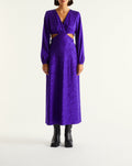 Alma Dress - Purple Jacquard - Women