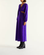 Alma Dress - Purple Jacquard - Women