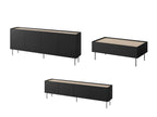 Atlas - Conjunto con aparador 220 cm + mueble de TV 220 cm + mesa de centro 120 cm