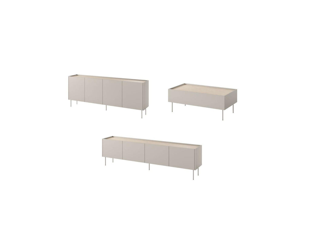 Atlas - Conjunto con aparador 220 cm + mueble de TV 220 cm + mesa de centro 120 cm