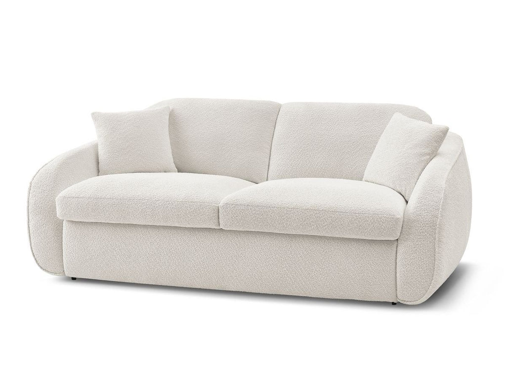 Cezanne - Sofá recto convertible con apertura exprés - Tejido bouclé
