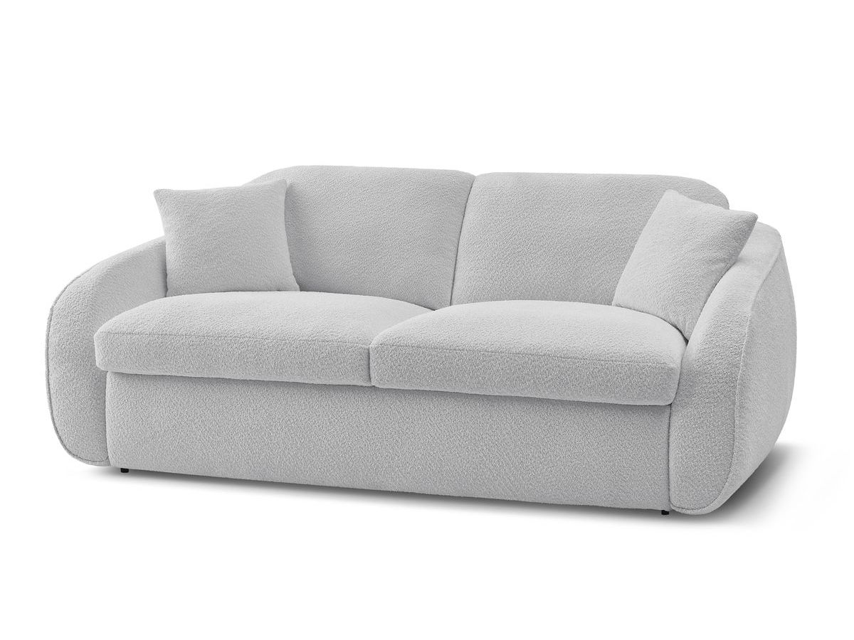 Cezanne - Sofá recto convertible con apertura exprés - Tejido bouclé