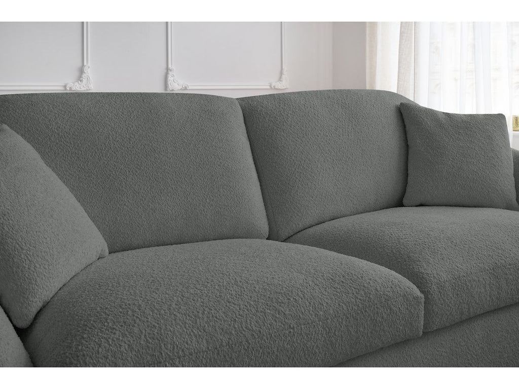 Cezanne - Sofá recto convertible con apertura exprés - Tejido bouclé