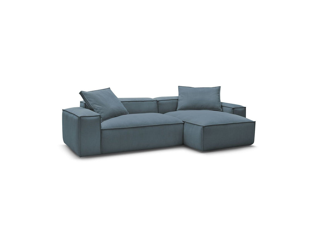 Boheme - Sofá esquinero reversible ultrasuave - Terciopelo acanalado