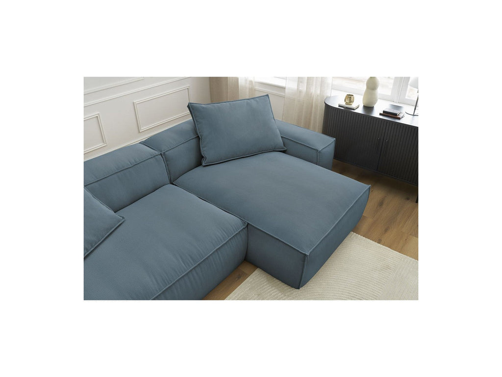 Boheme - Sofá esquinero reversible ultrasuave - Terciopelo acanalado