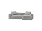 Boheme - Sofá esquinero reversible ultrasuave - Terciopelo acanalado