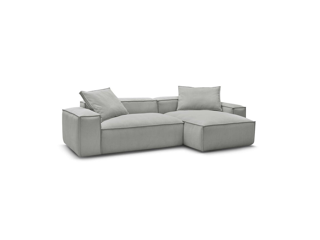 Boheme - Sofá esquinero reversible ultrasuave - Terciopelo acanalado