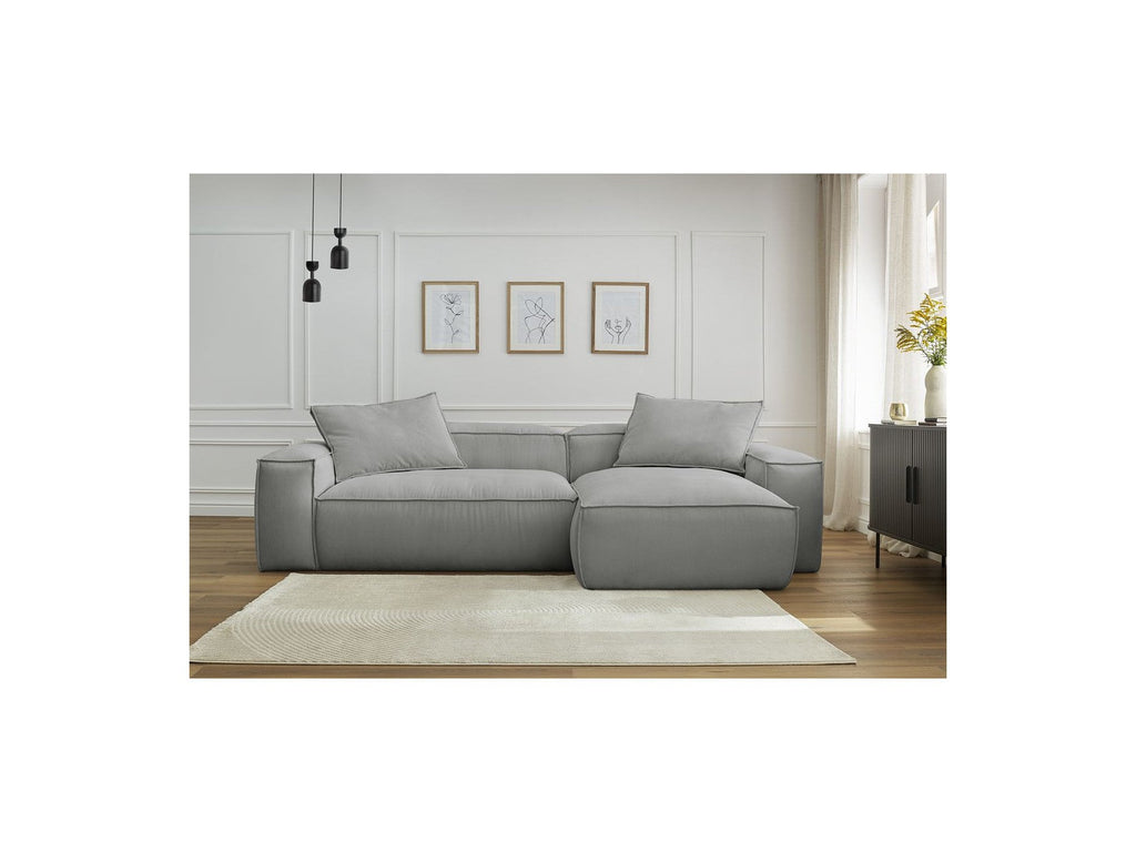 Boheme - Sofá esquinero reversible ultrasuave - Terciopelo acanalado