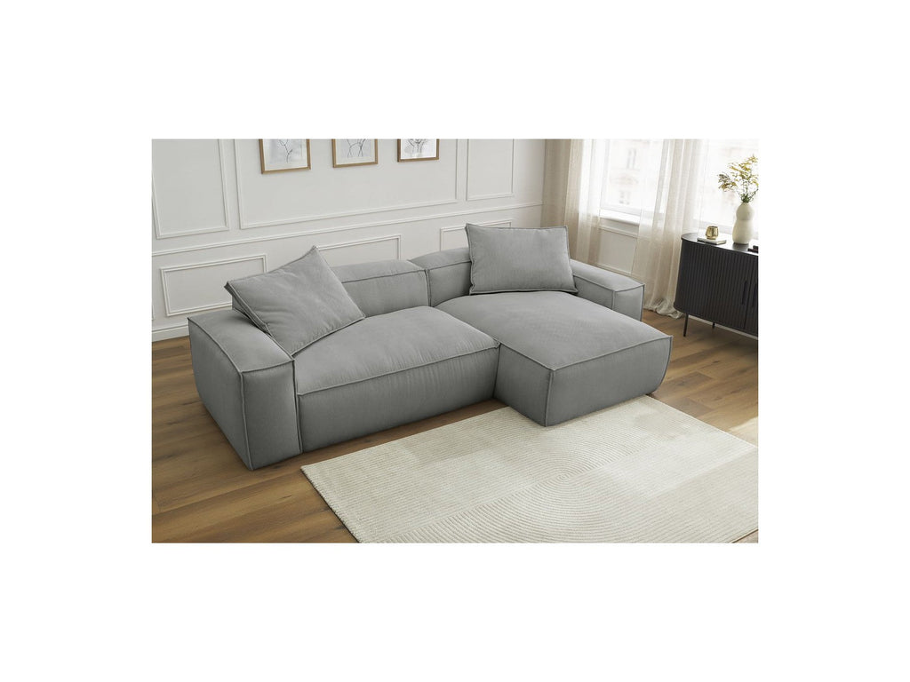 Boheme - Sofá esquinero reversible ultrasuave - Terciopelo acanalado