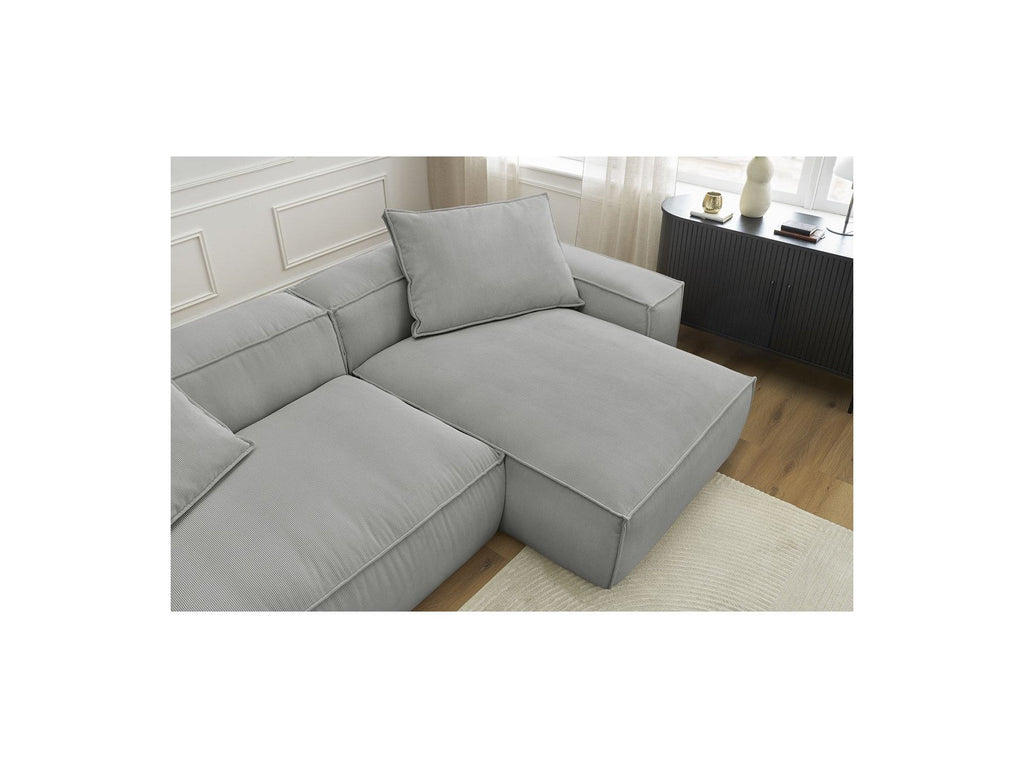 Boheme - Sofá esquinero reversible ultrasuave - Terciopelo acanalado