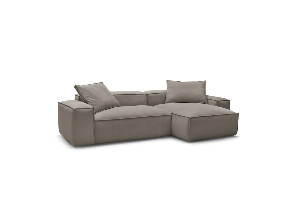 Boheme - Sofá esquinero reversible ultrasuave - Terciopelo acanalado