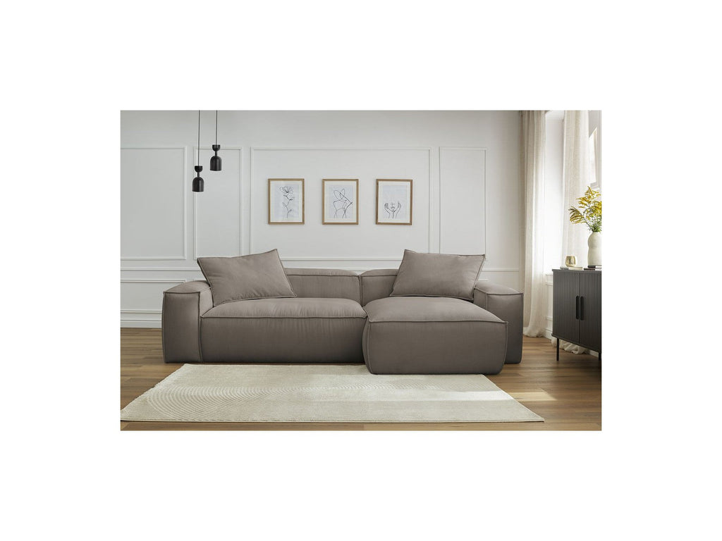 Boheme - Sofá esquinero reversible ultrasuave - Terciopelo acanalado