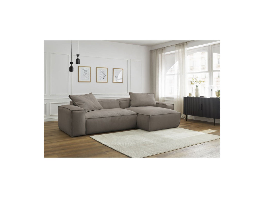 Boheme - Sofá esquinero reversible ultrasuave - Terciopelo acanalado
