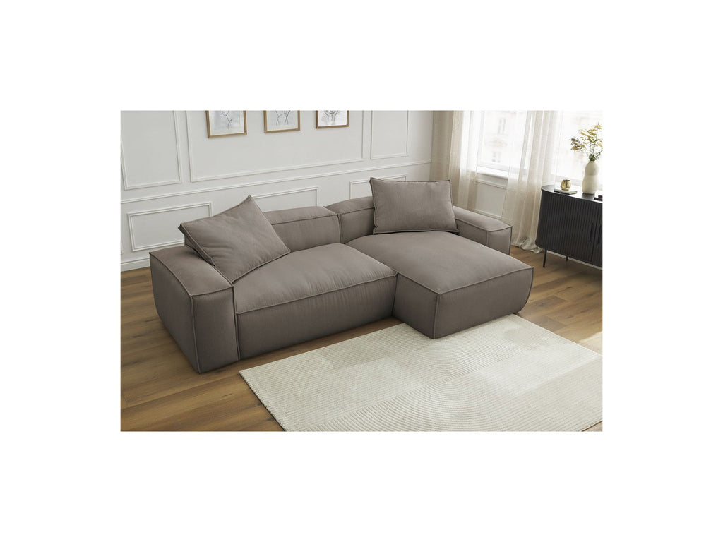Boheme - Sofá esquinero reversible ultrasuave - Terciopelo acanalado