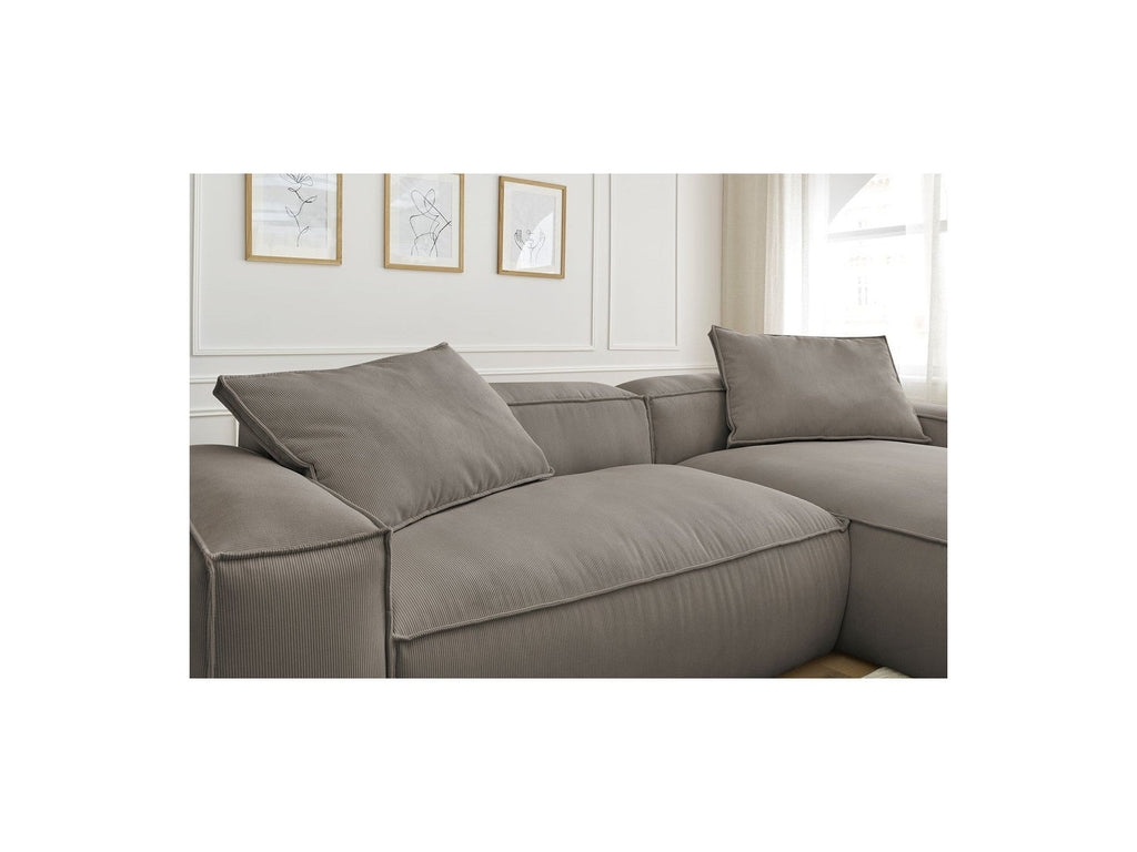Boheme - Sofá esquinero reversible ultrasuave - Terciopelo acanalado