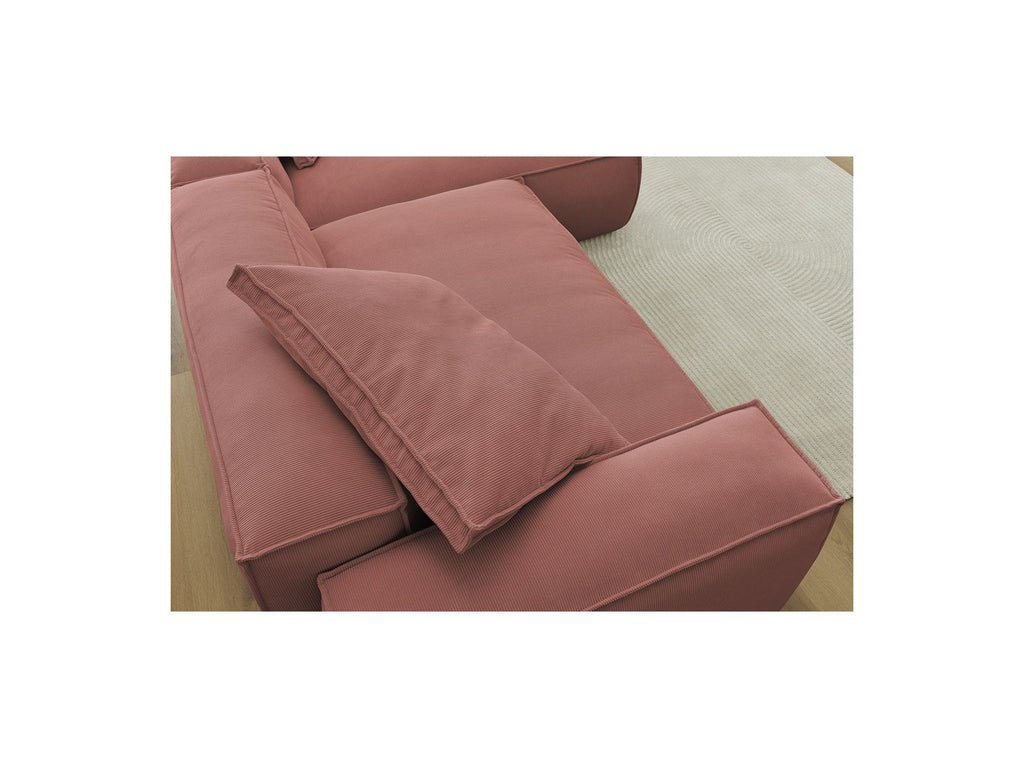 Boheme - Sofá esquinero reversible ultrasuave - Terciopelo acanalado