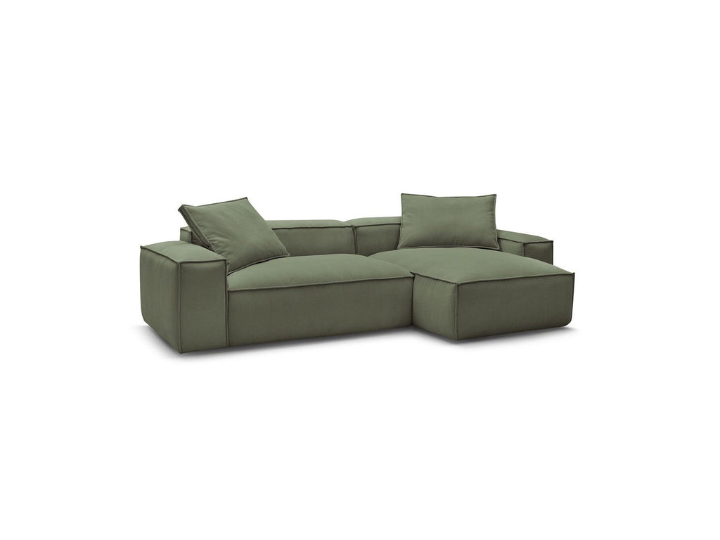 Boheme - Sofá esquinero reversible ultrasuave - Terciopelo acanalado