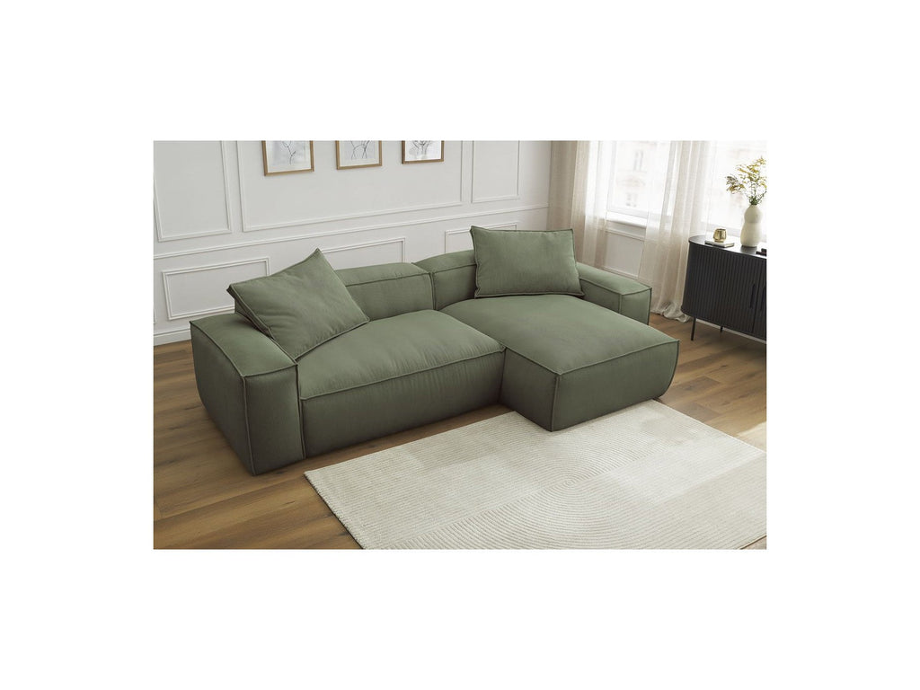 Boheme - Sofá esquinero reversible ultrasuave - Terciopelo acanalado