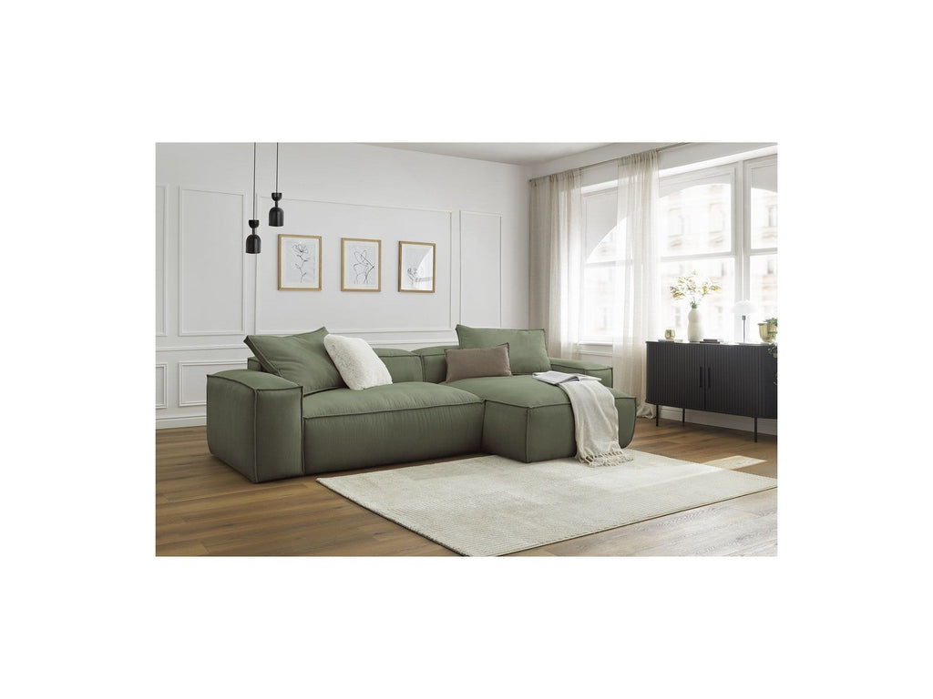 Boheme - Sofá esquinero reversible ultrasuave - Terciopelo acanalado