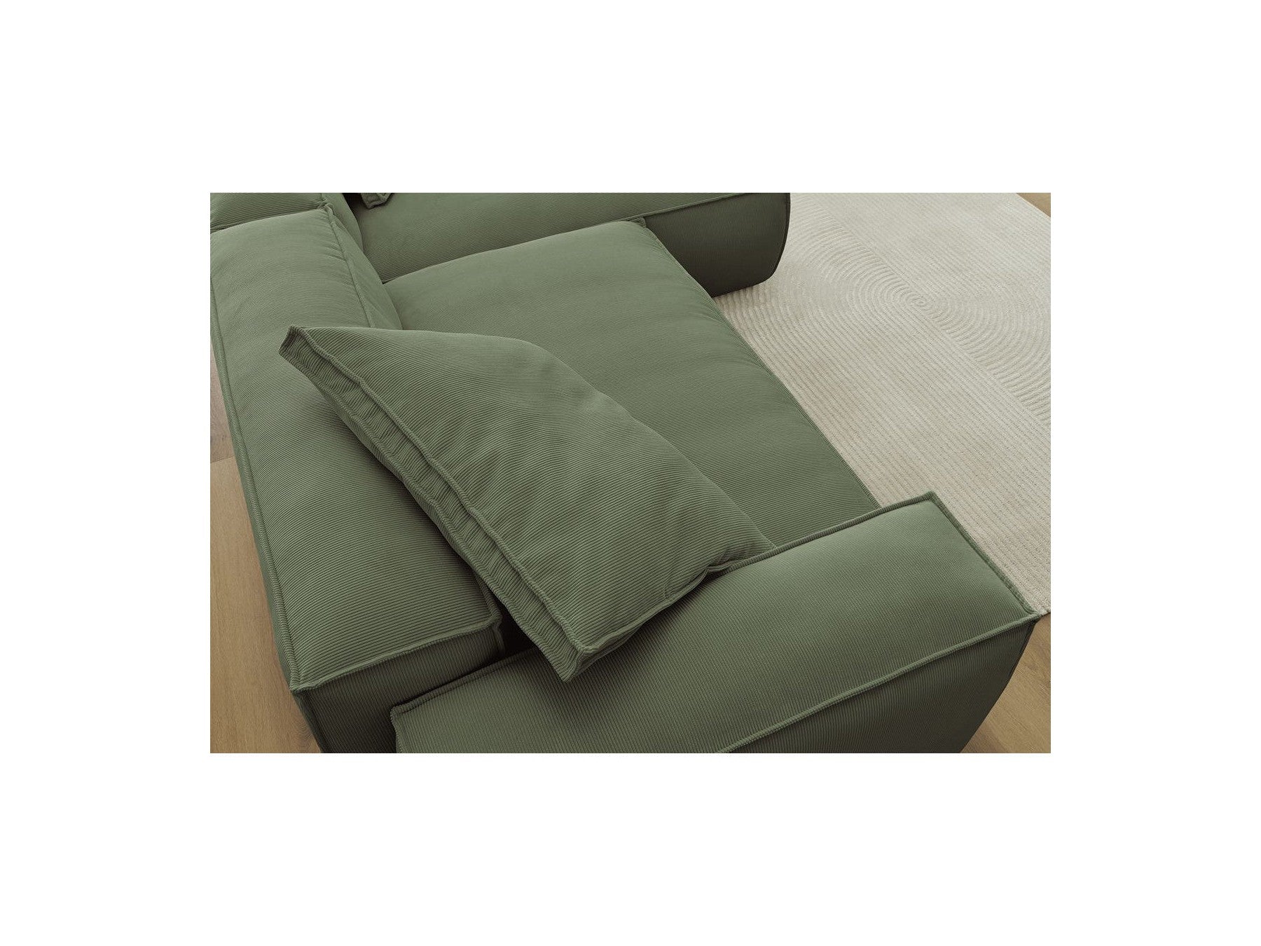 Boheme - Sofá esquinero reversible ultrasuave - Terciopelo acanalado