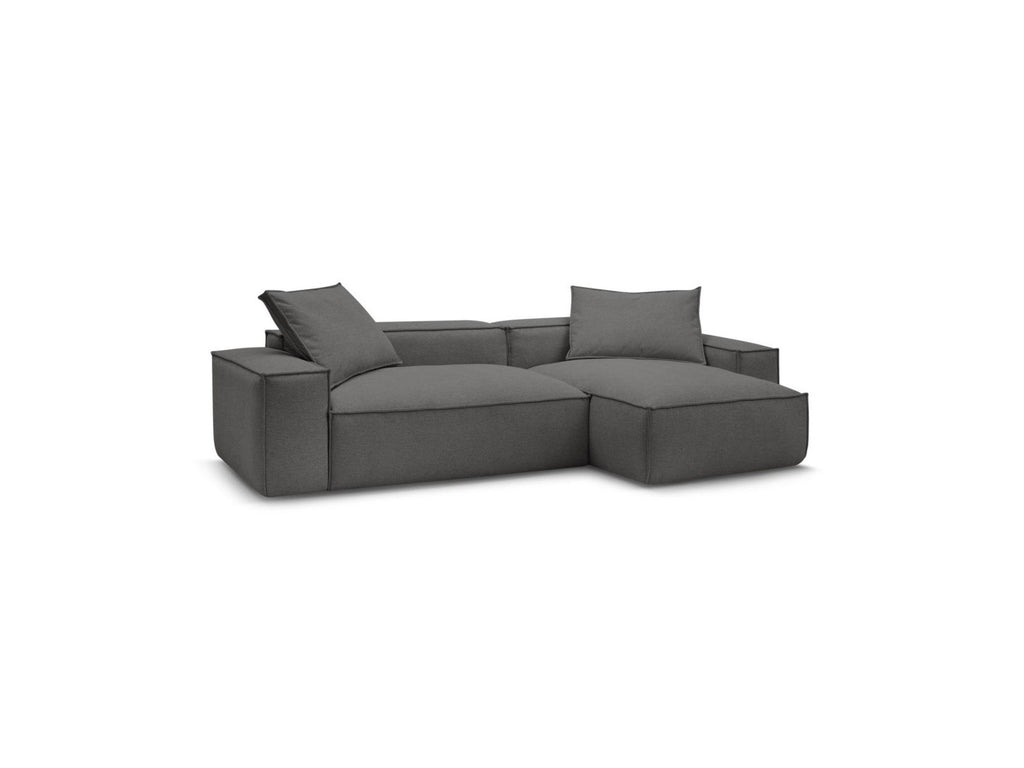 Sofá esquinero reversible Boheme de tejido jaspeado