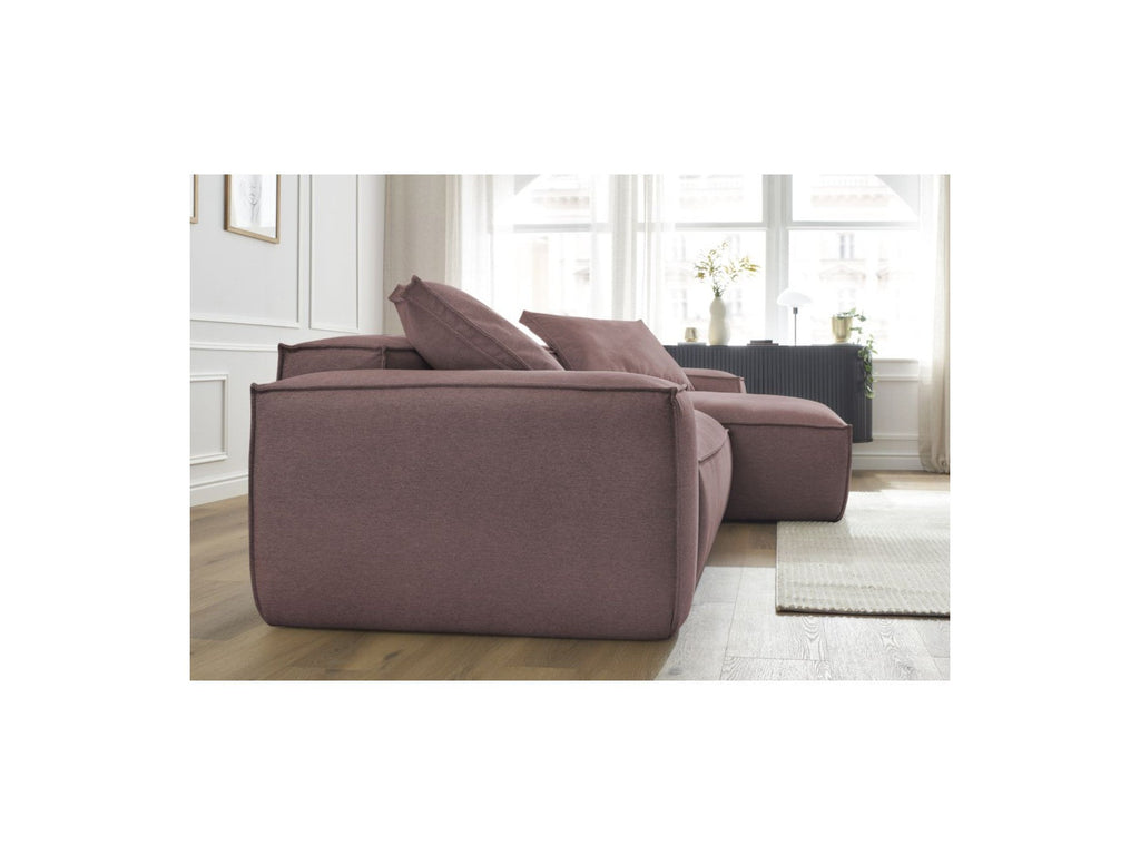 Sofá esquinero reversible Boheme de tejido jaspeado