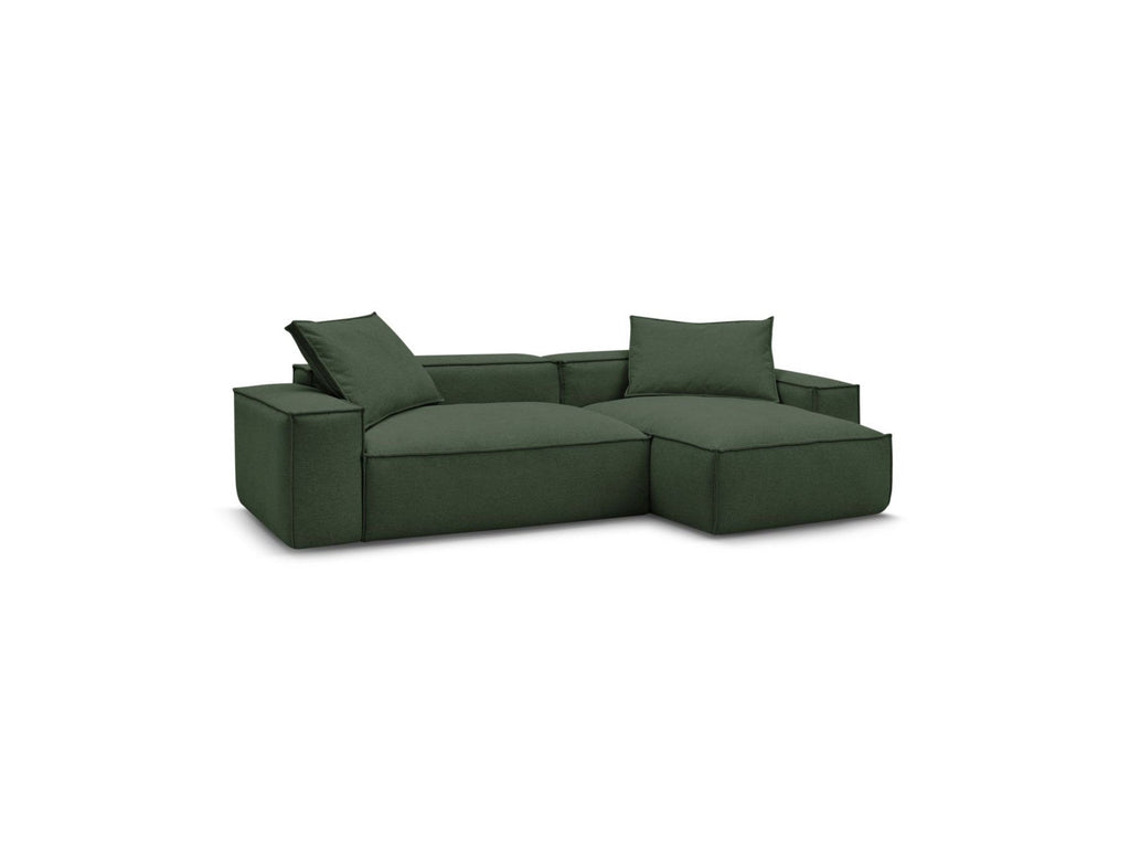 Sofá esquinero reversible Boheme de tejido jaspeado