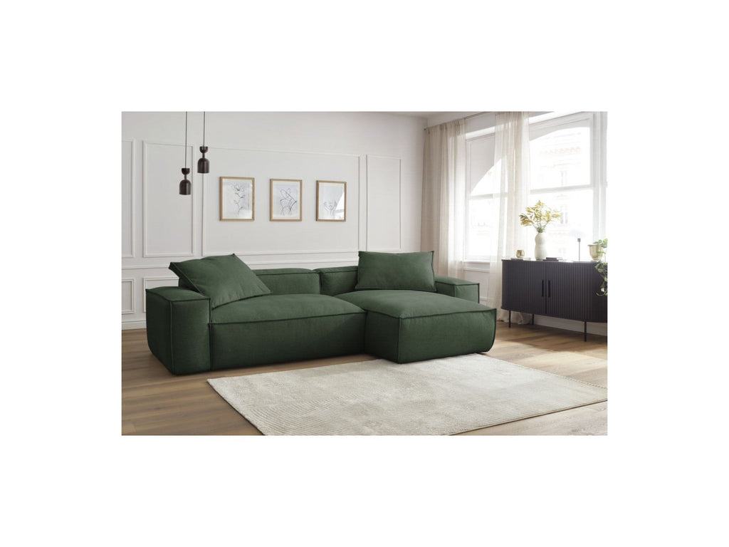 Sofá esquinero reversible Boheme de tejido jaspeado