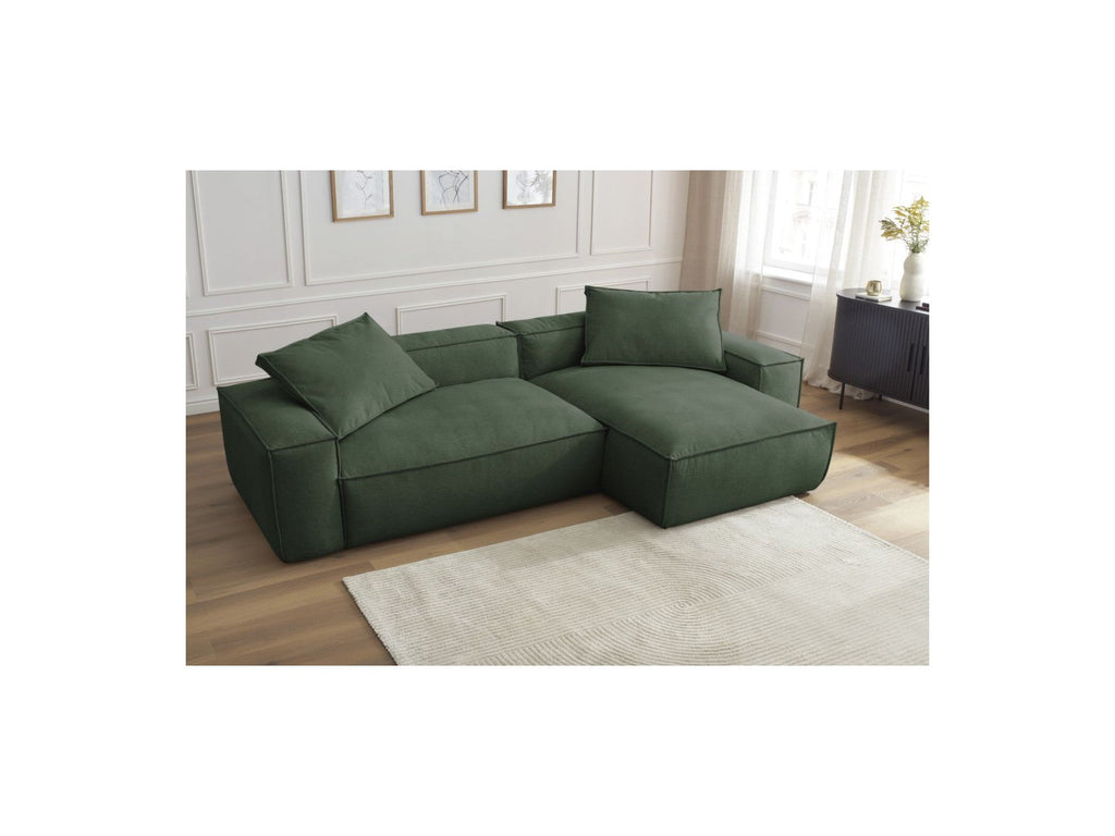 Sofá esquinero reversible Boheme de tejido jaspeado