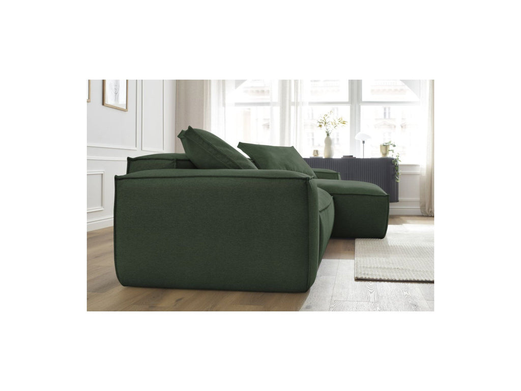 Sofá esquinero reversible Boheme de tejido jaspeado