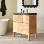 Easy - Meuble Salle De Bain - Chêne - Naturel